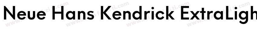 Neue Hans Kendrick ExtraLight字体转换